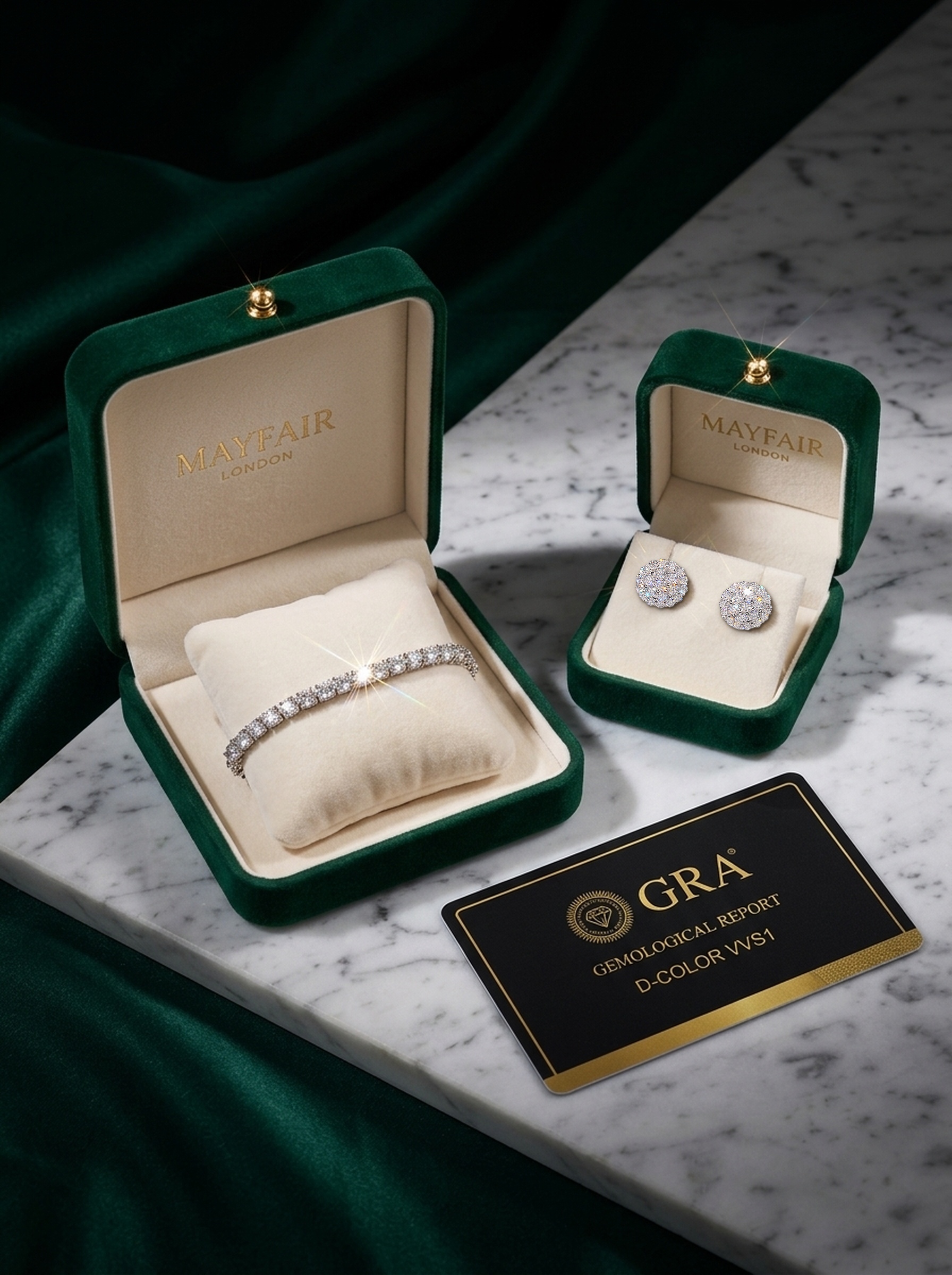 Mayfair London Macro Jewel Set and GRA Report