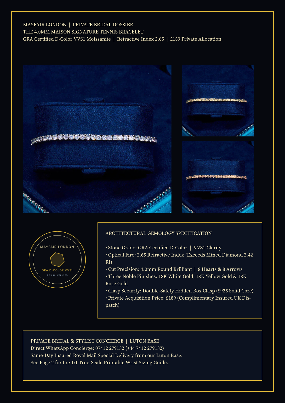 Mayfair London Private Bridal Lookbook Page 1
