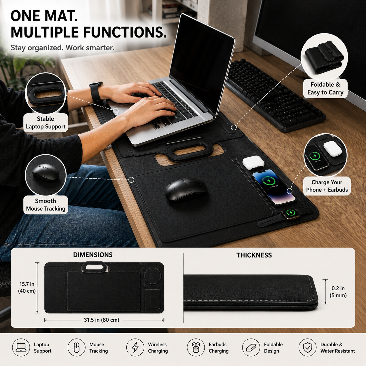 Anywhere Office Sleeve Black Minimalist Profile