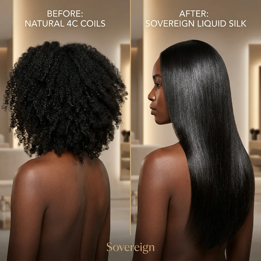 Keratin Pro Mastery - Amazing before and after alignment transformation results on Type 4C coily hair